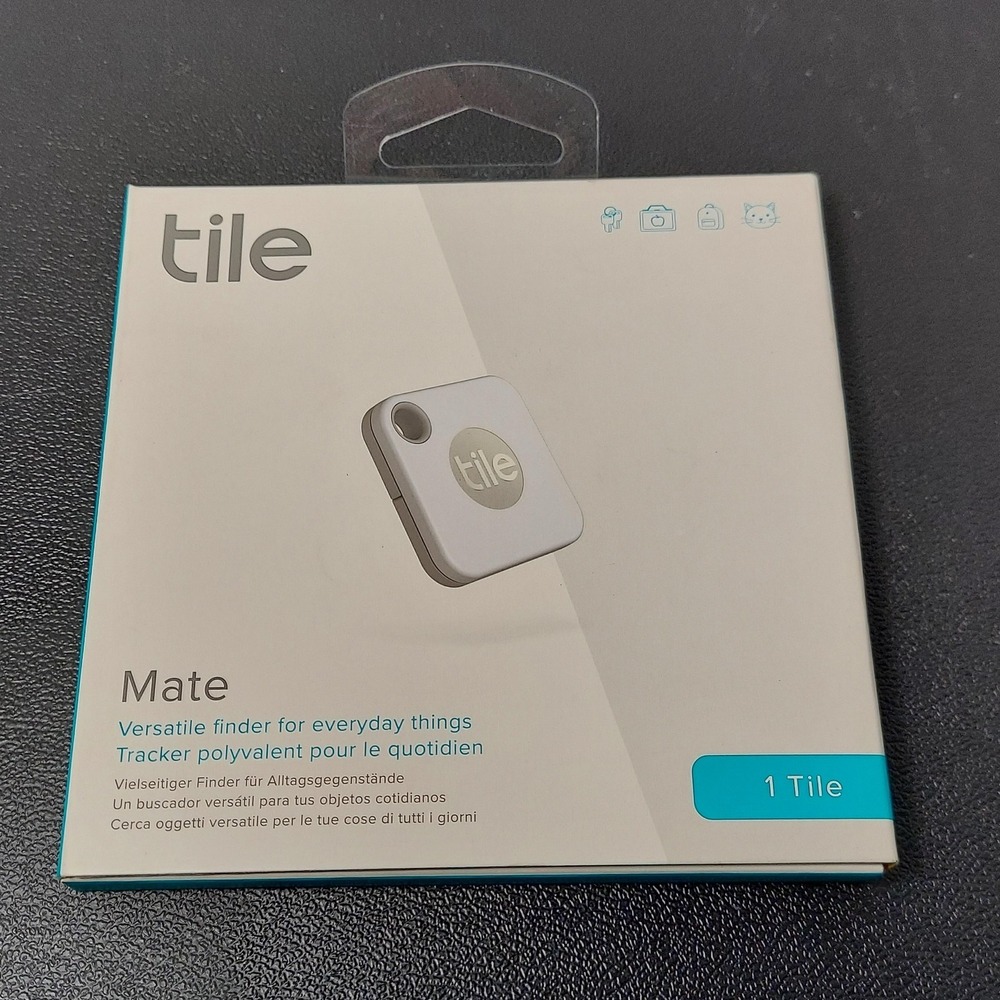 Tile Mate Bluetooth Tracker White Key Finder 200 Ft Range Replaceable Battery